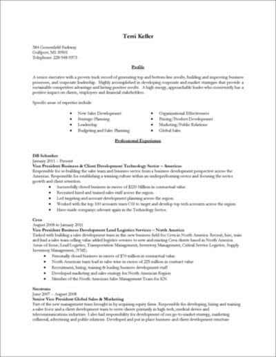 Sales And Marketing Resume