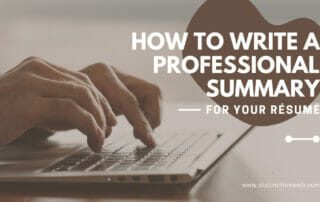 How To Write A Professional Summary For A Resume