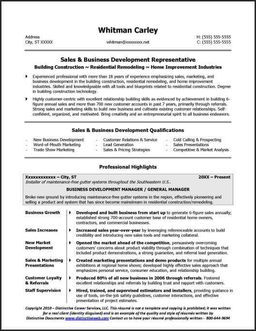 Resume Tips - Resume for a Business Owner page 1