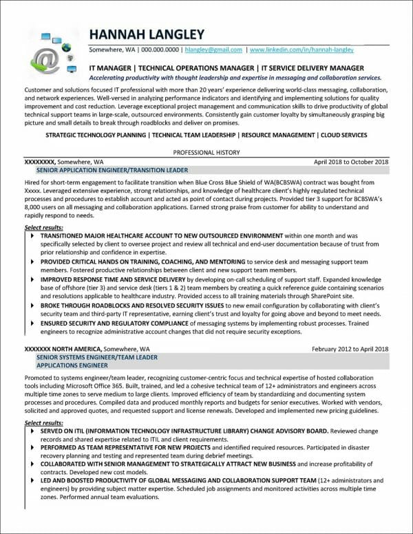 IT Manager Resume Page 1 600x776 