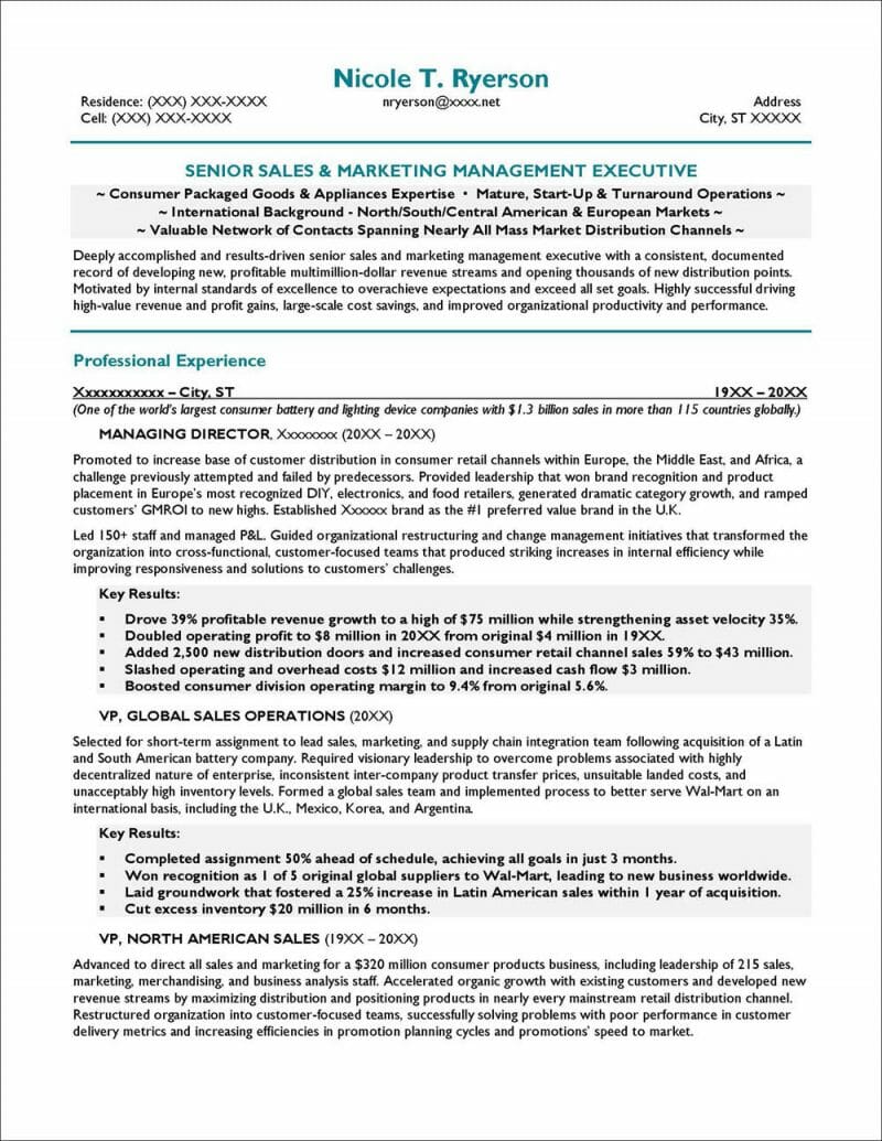 resume objective statement examples for management