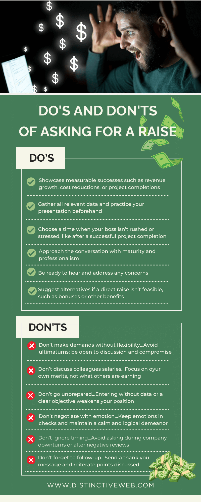 Ask for a Raise Do's and Don'ts Infographic