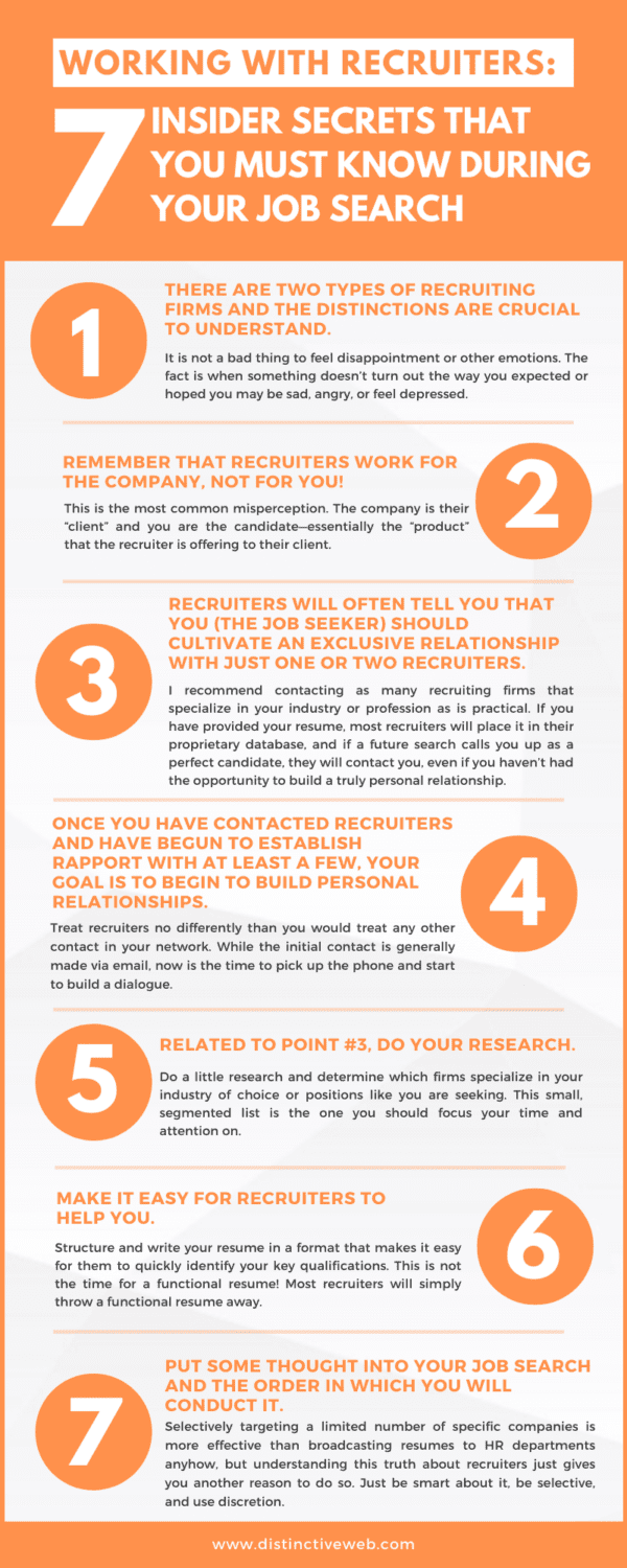 working with recruiters infographic