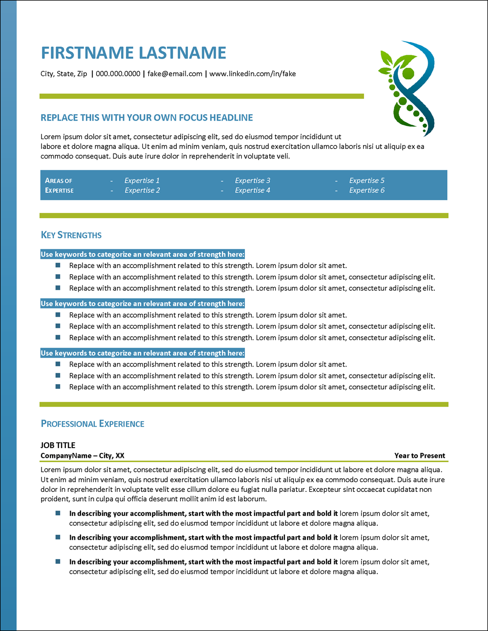Example Resume Template for Nurses & Healthcare Providers