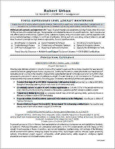 Example Resume with Qualitative Achievements 2